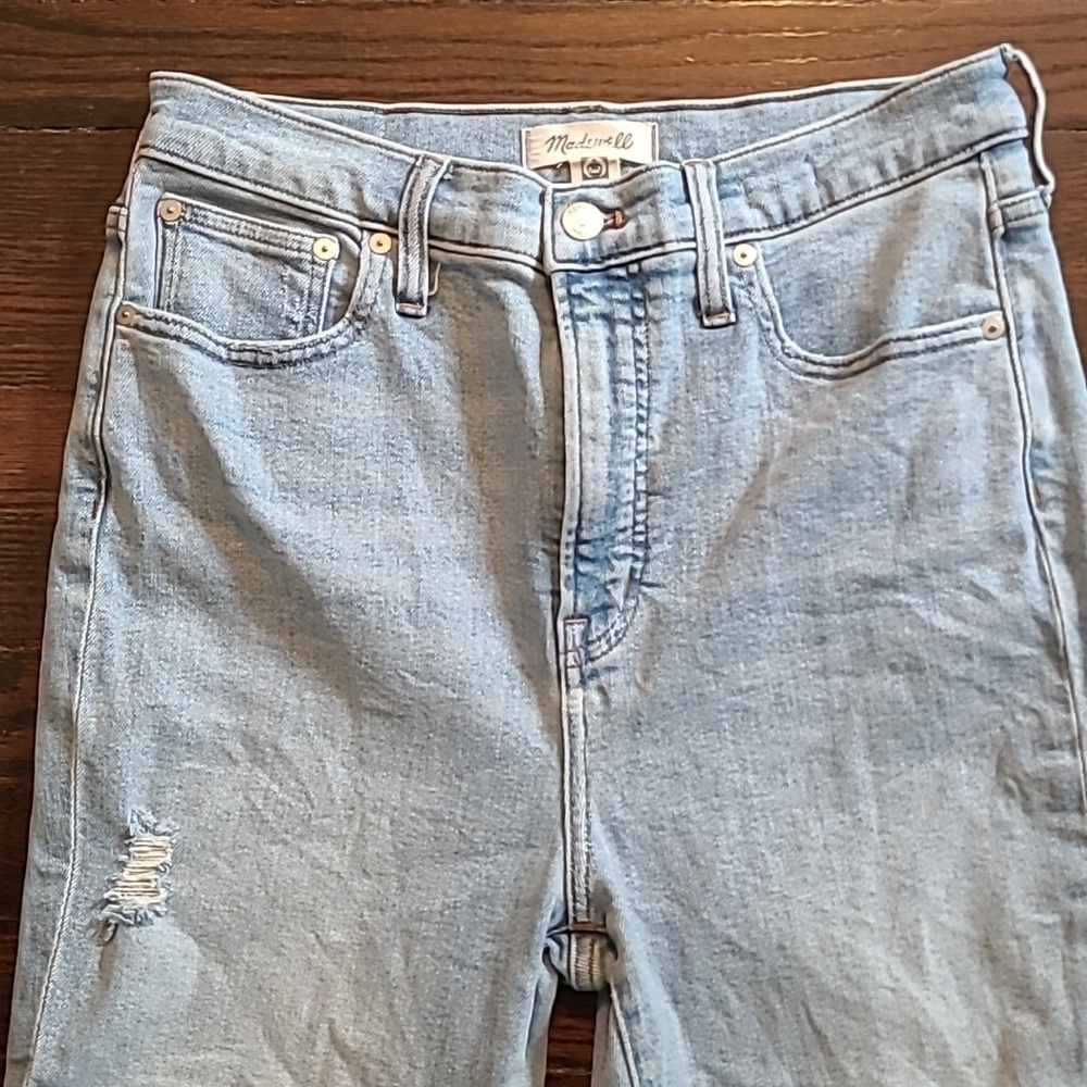 Madewell The Perfect Vintage Jean High-rise Distressed Light Wash Wmns 29 Casual - Picture 3 of 16